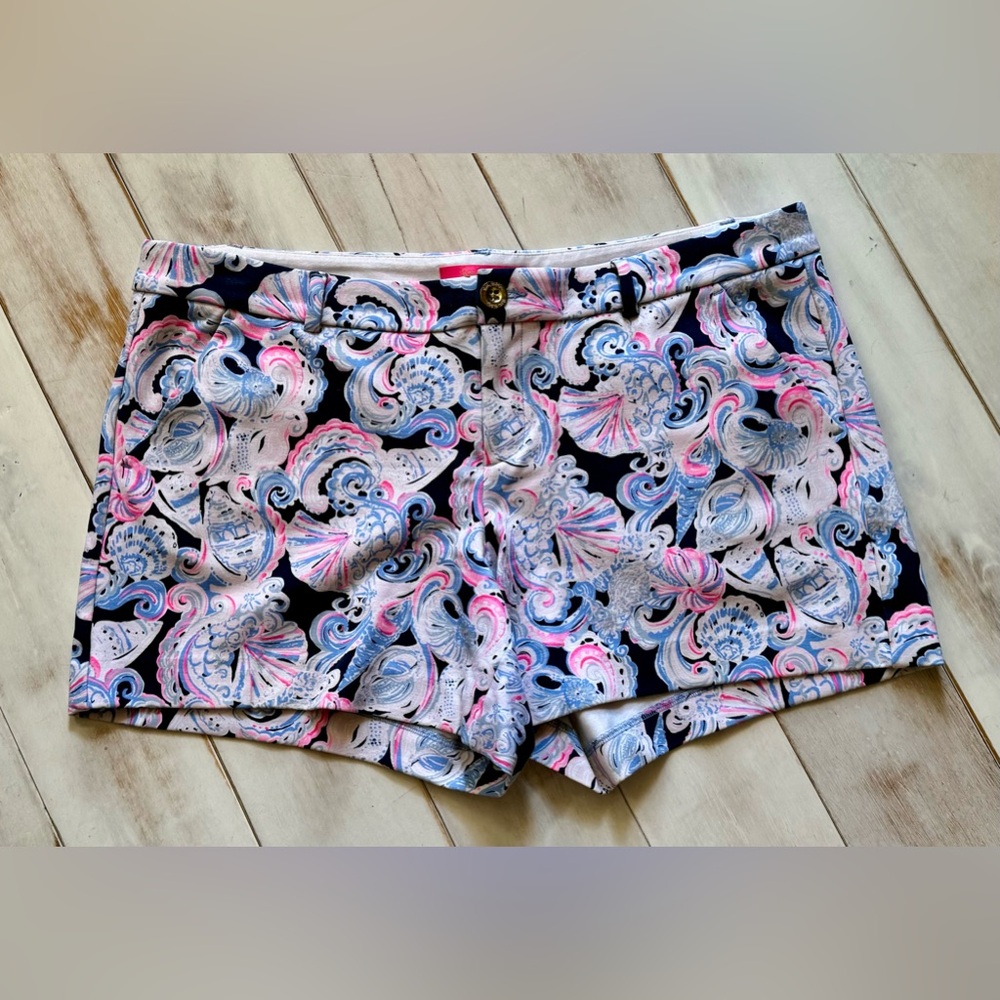 Lilly Pulitzer sz 14 knit Callahan shorts high tide it’s for shore